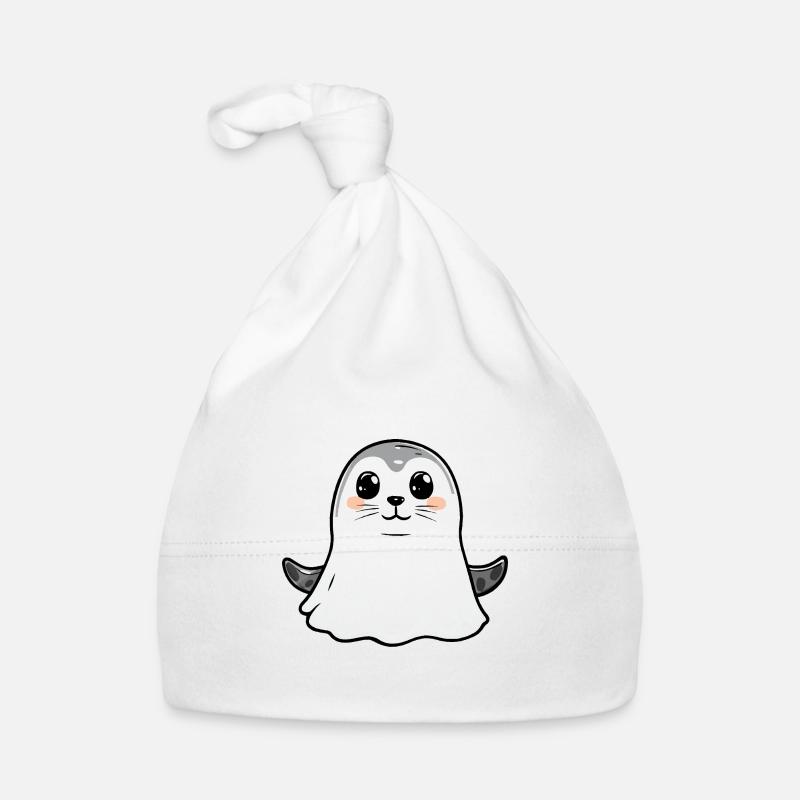 Robbe Tier Halloween Comic Geist Baby Bio-Mütze
