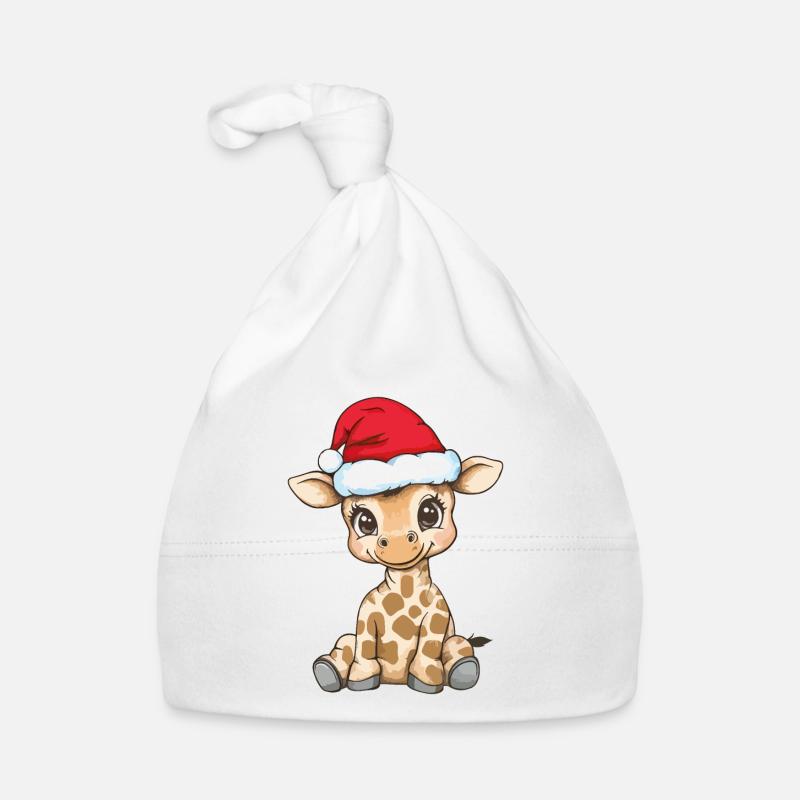 Girafe Noël mignon Noël mignon Bonnet bio Bébé