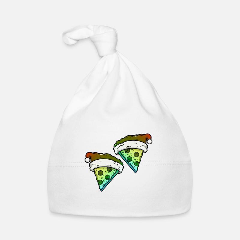 Pizza Christmas Comic Funny Organic Baby Cap