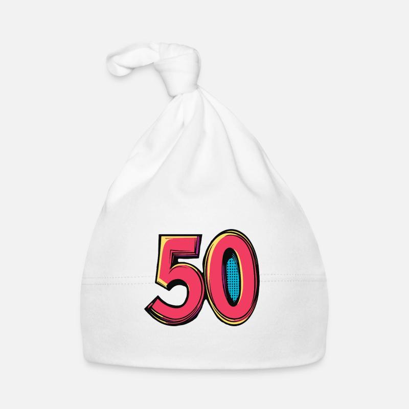 50 Number Colorful Organic Baby Cap