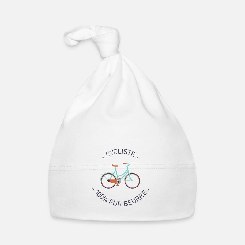 Cycliste 100% pur beurre - Bonnet bio Bébé - blanc