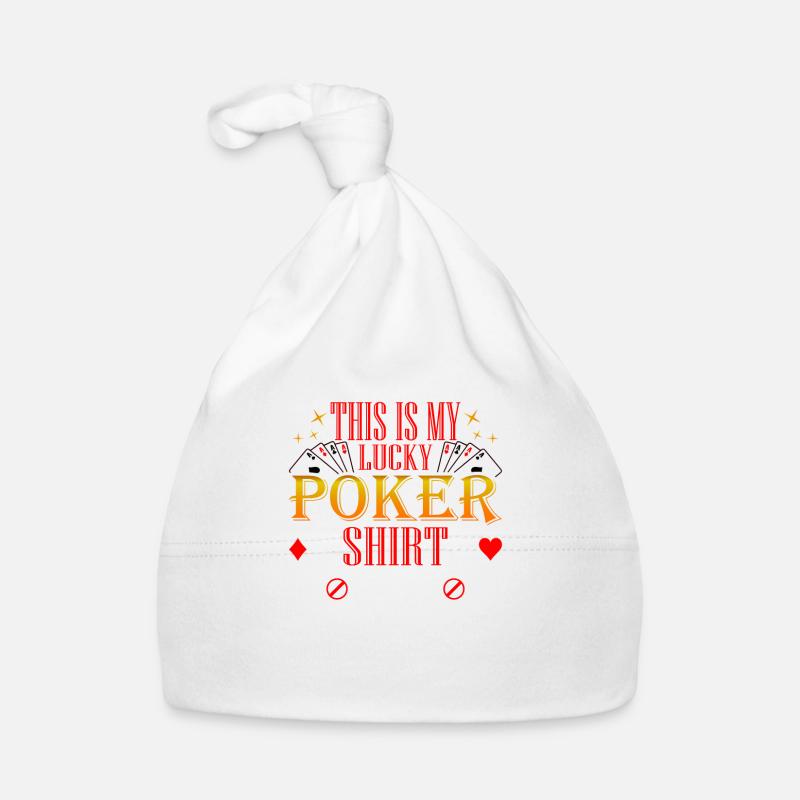 Casino de poker - Bonnet bio Bébé - blanc