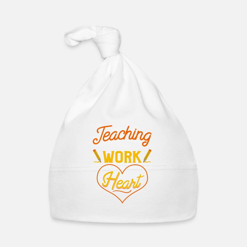 Teaching A Work Of Heart School Nerd Funny Teacher Baby Bio-Mütze