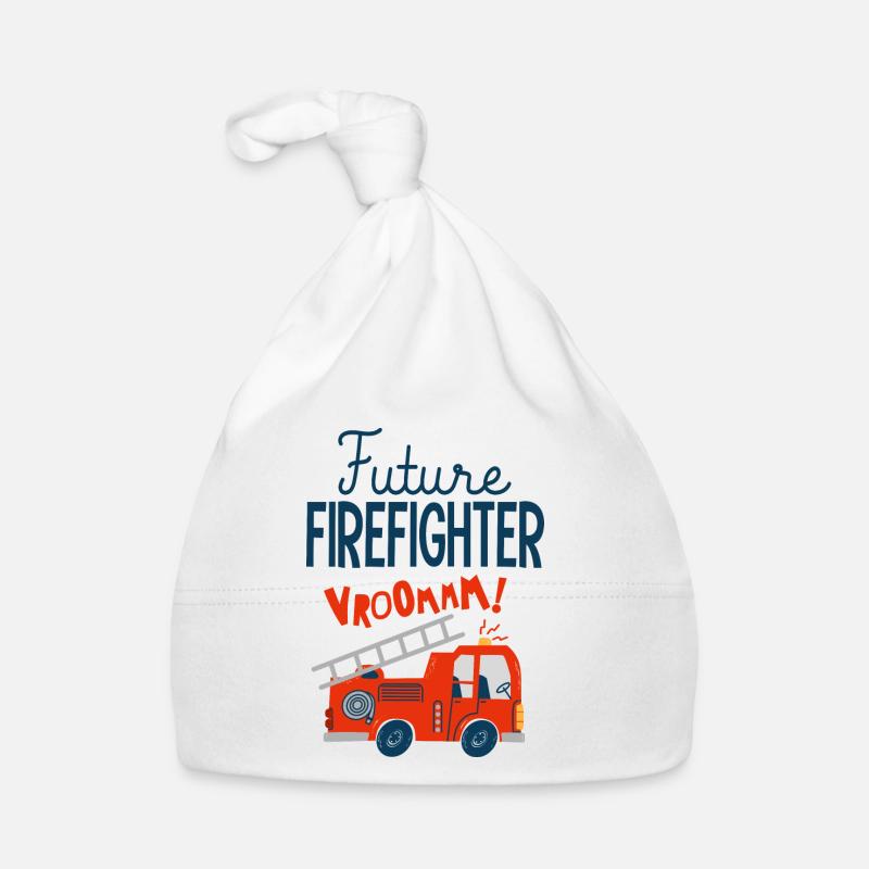 futur pompier camion de pompiers Bonnet bio Bébé