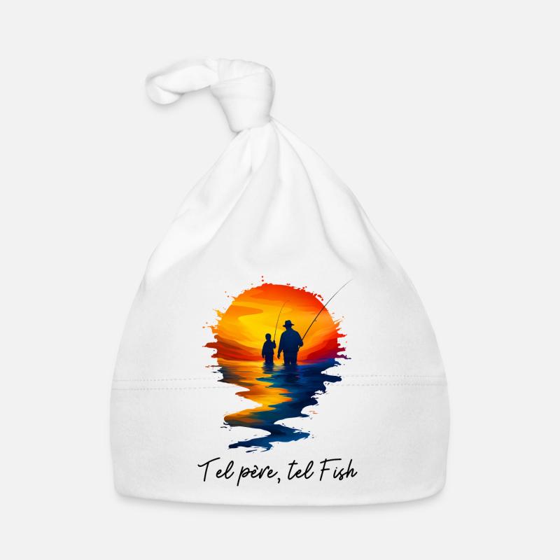 Deux générations, deux pêcheurs Bonnet bio Bébé