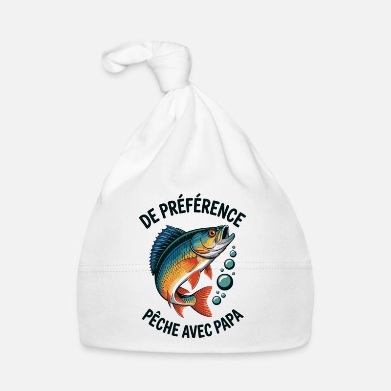 Pêche avec papa, aventures avec papa Bonnet bio Bébé