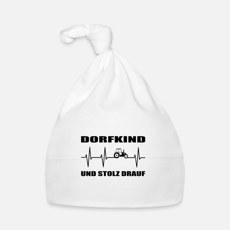 Dorfkind - Baby Bio-Mütze - Weiß