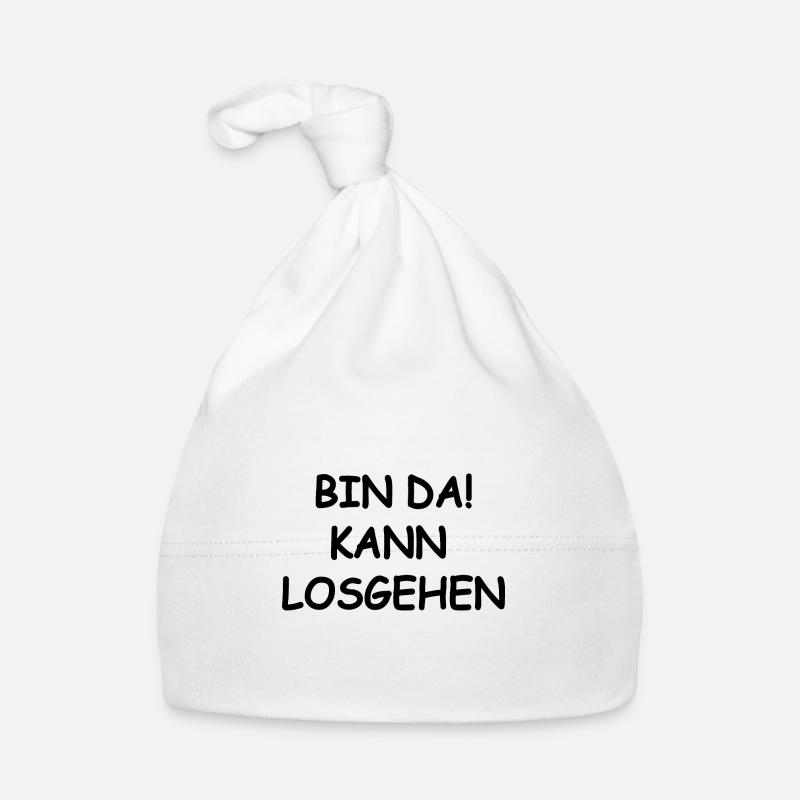 Spruch - Baby Bio-Mütze - Weiß