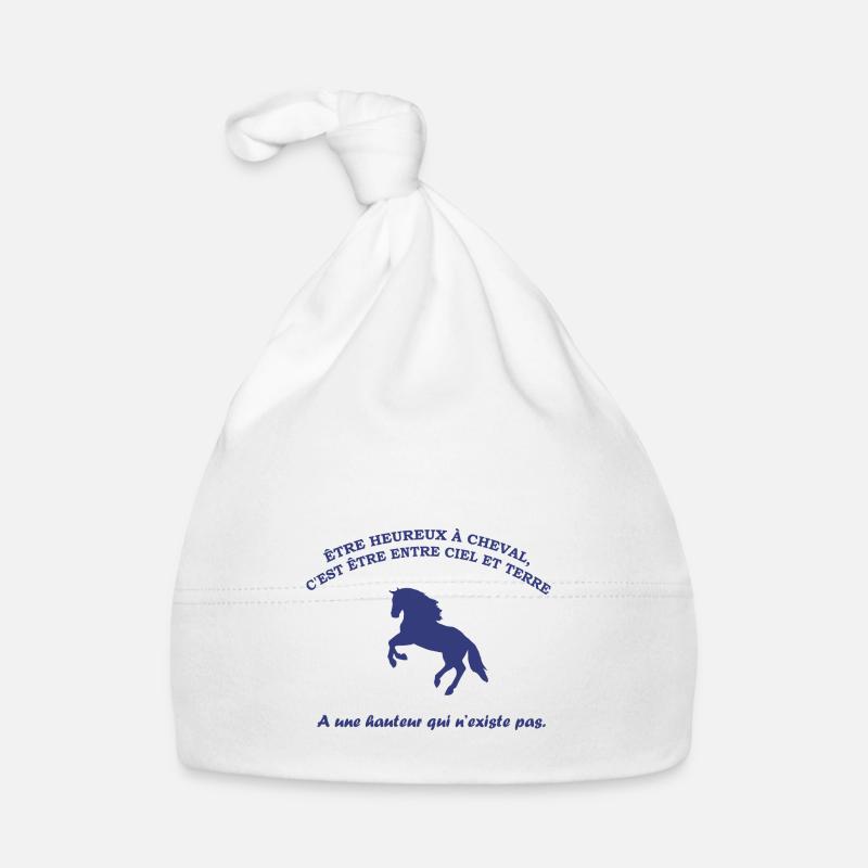 Heureux à cheval cavalier équitation Bonnet bio Bébé