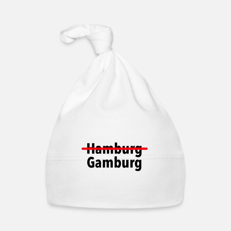 Hambourg en russe - Gamburg - Bonnet bio Bébé - blanc