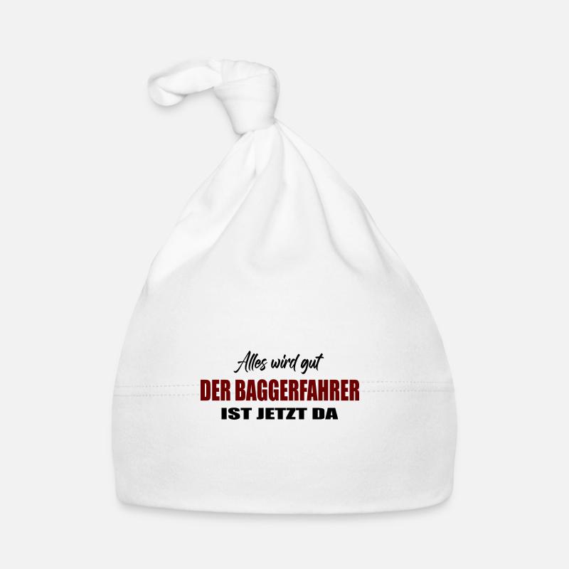 Baggerfahrer - Baby Bio-Mütze - Weiß