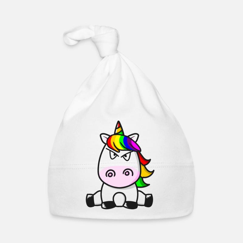 Ich hasse Menschen Süßes Einhorn Böser Blick Baby Bio-Mütze