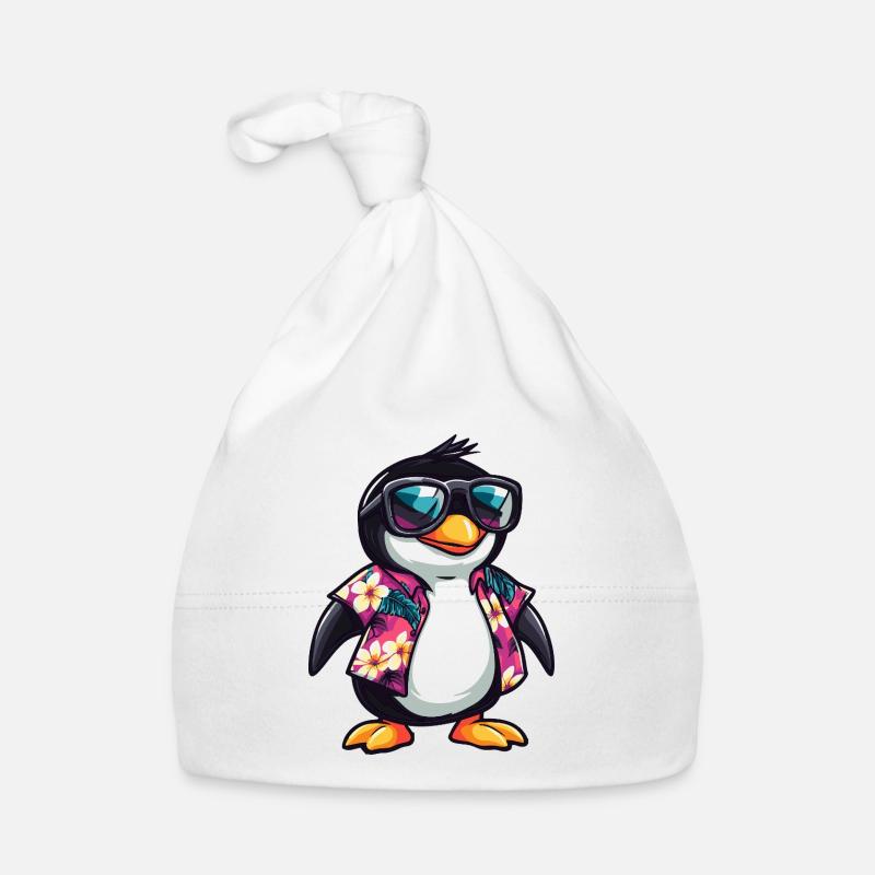 Pingouin Bande dessinée Drôle d’été Bonnet bio Bébé