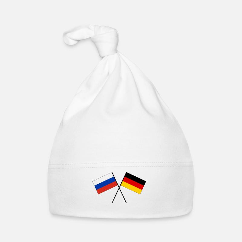 La Russie Allemagne a traversé le drapeau de la bannière Bonnet bio Bébé