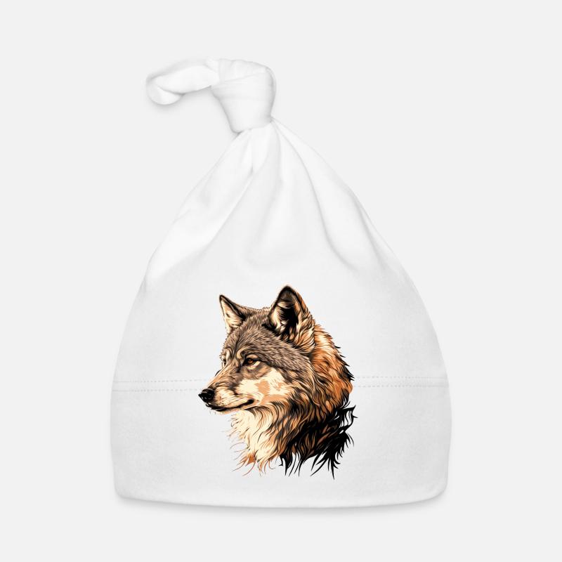 Wolf Organic Baby Cap
