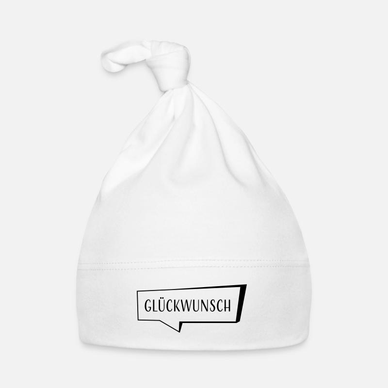 Sprechblase Glückwunsch Baby Bio-Mütze
