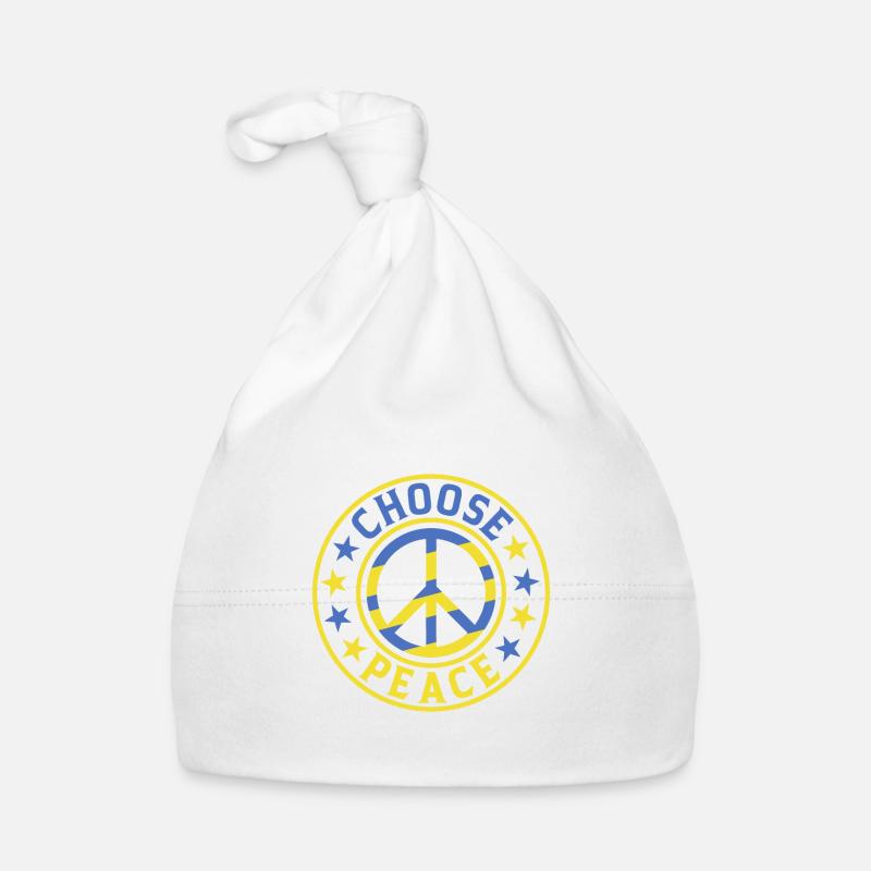 Choose Peace Save Ukraine Ukranian Flag Support Organic Baby Cap