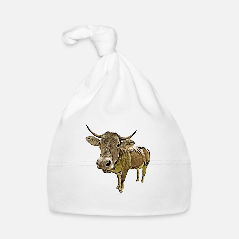 Vache drôle Bonnet bio Bébé