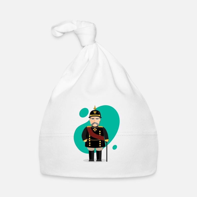 Portrait d’Otto von Bismarck - Bonnet bio Bébé - blanc