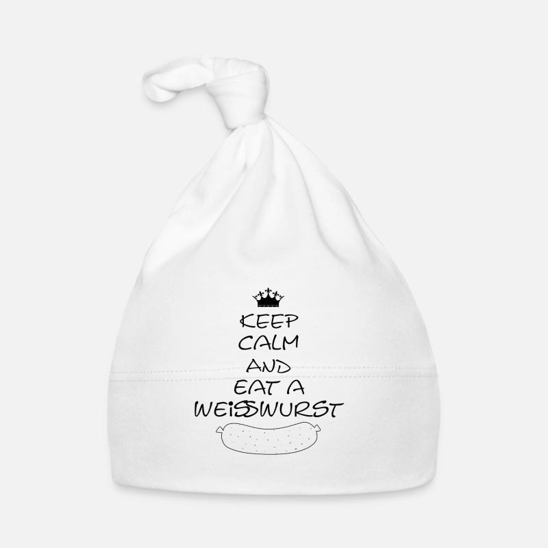 Keep Calm and eat a Weißwurst Baby Bio-Mütze