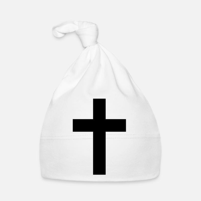 Croix - Bonnet bio Bébé - blanc