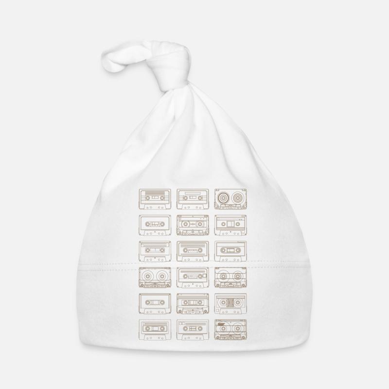 Cassette Audio K7 - Bonnet bio Bébé - blanc