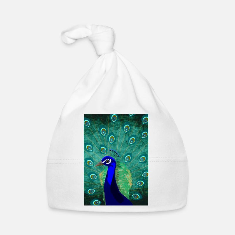 pfau Baby Bio-Mütze