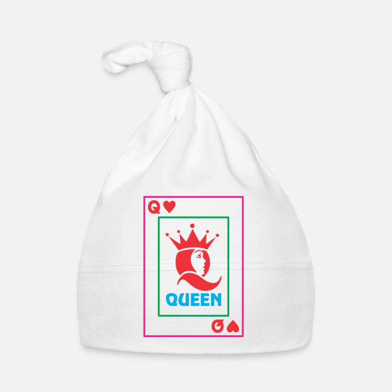 QUEEN playing card Organic Baby Cap