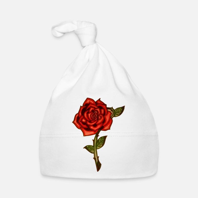 rote Rose Baby Bio-Mütze