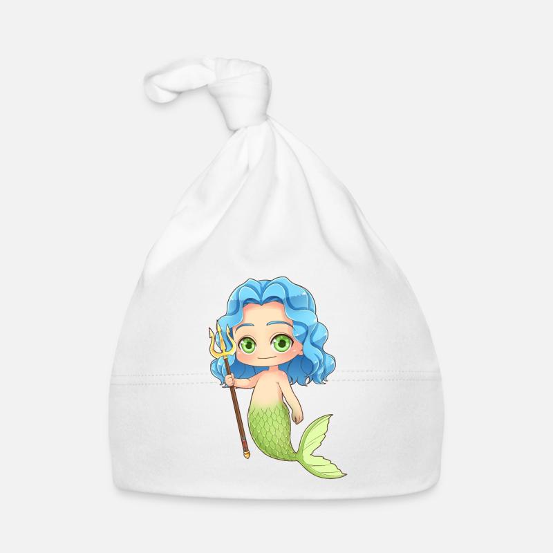 MOSBIES Wassermann Horoskop Sternzeichen Geschenk - Baby Bio-Mütze - Weiß