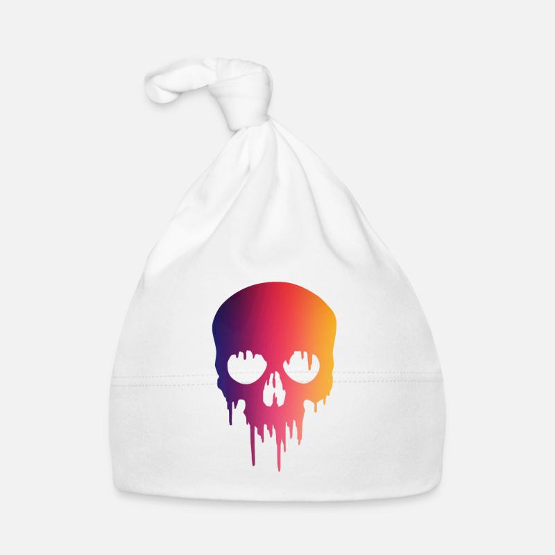 Melting Skull paint Bonnet bio Bébé