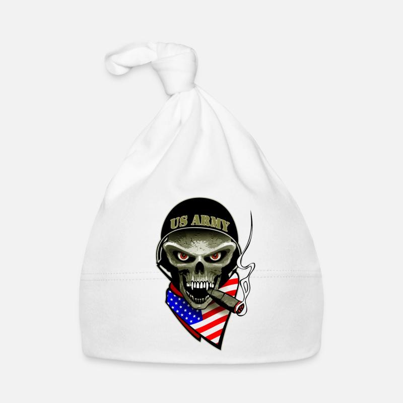 us army Schädel Baby Bio-Mütze