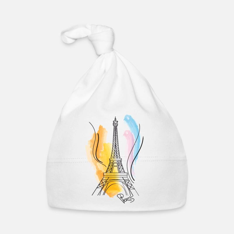Eiffelturm Zeichnung Baby Bio-Mütze