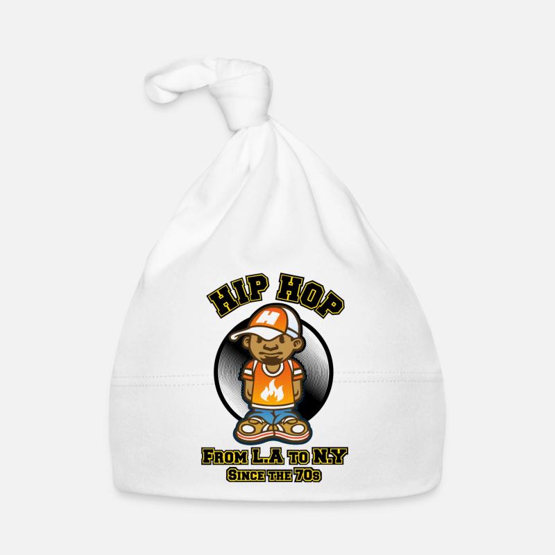 HIP HOP - Bonnet bio Bébé - blanc