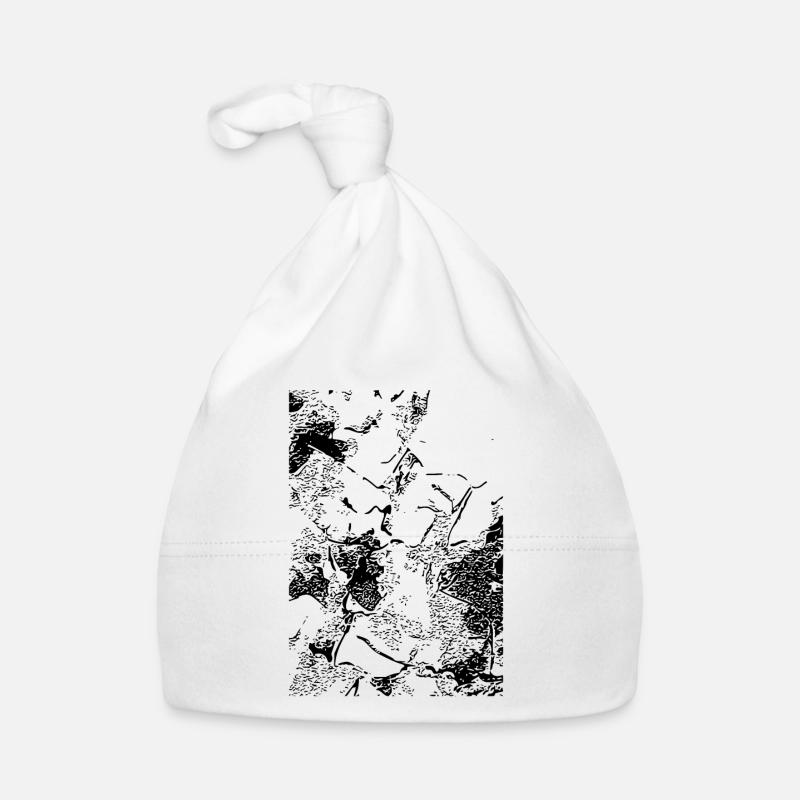 Abstract image / line / black / pattern Organic Baby Cap