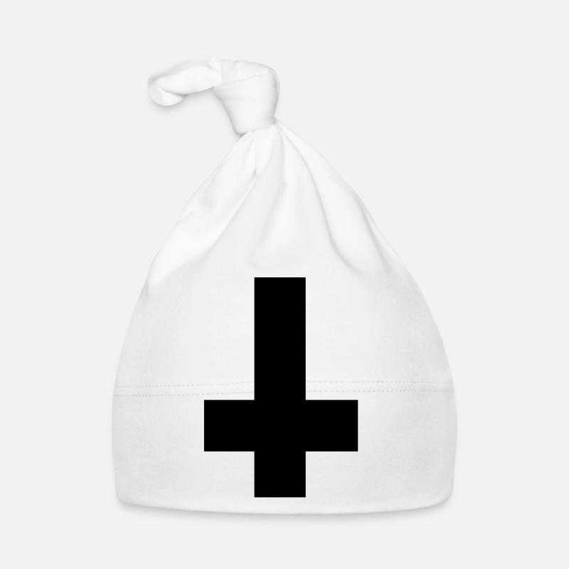 cross upside down Organic Baby Cap