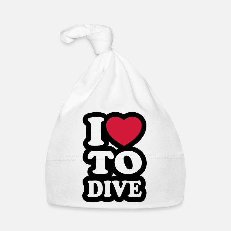 I love to dive - Ich liebe es zu tauchen Baby Bio-Mütze