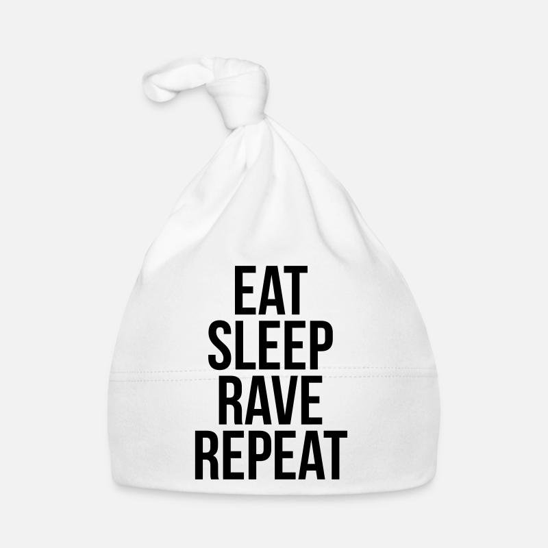 eat sleep rave repeat Bonnet bio Bébé