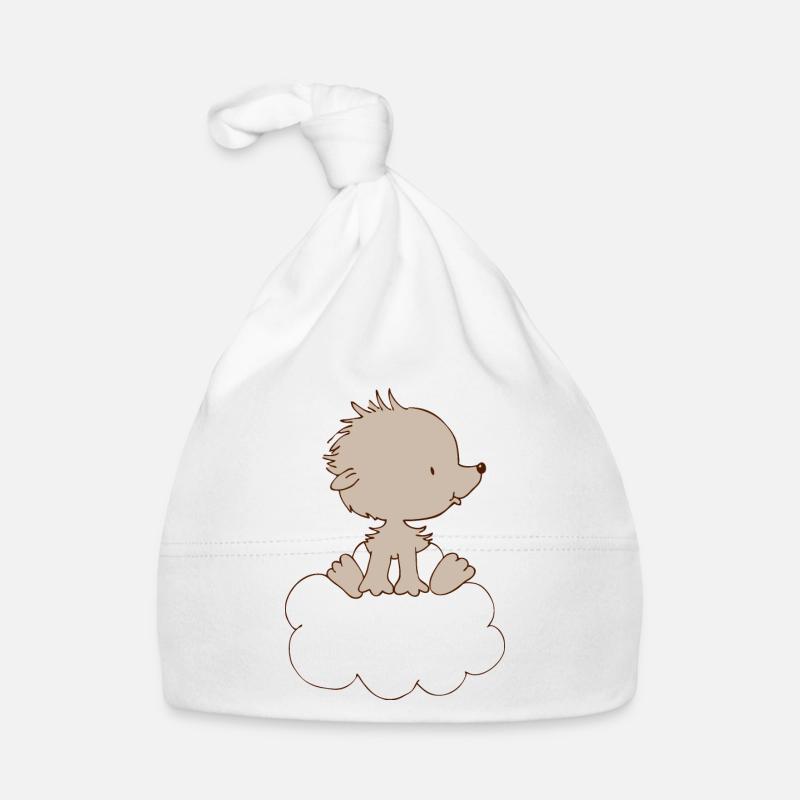 Hérisson de bébé sur un nuage Bonnet bio Bébé