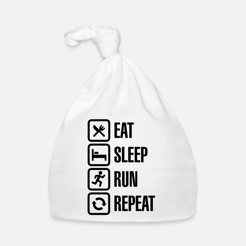 Eat sleep run repeat Bonnet bio Bébé