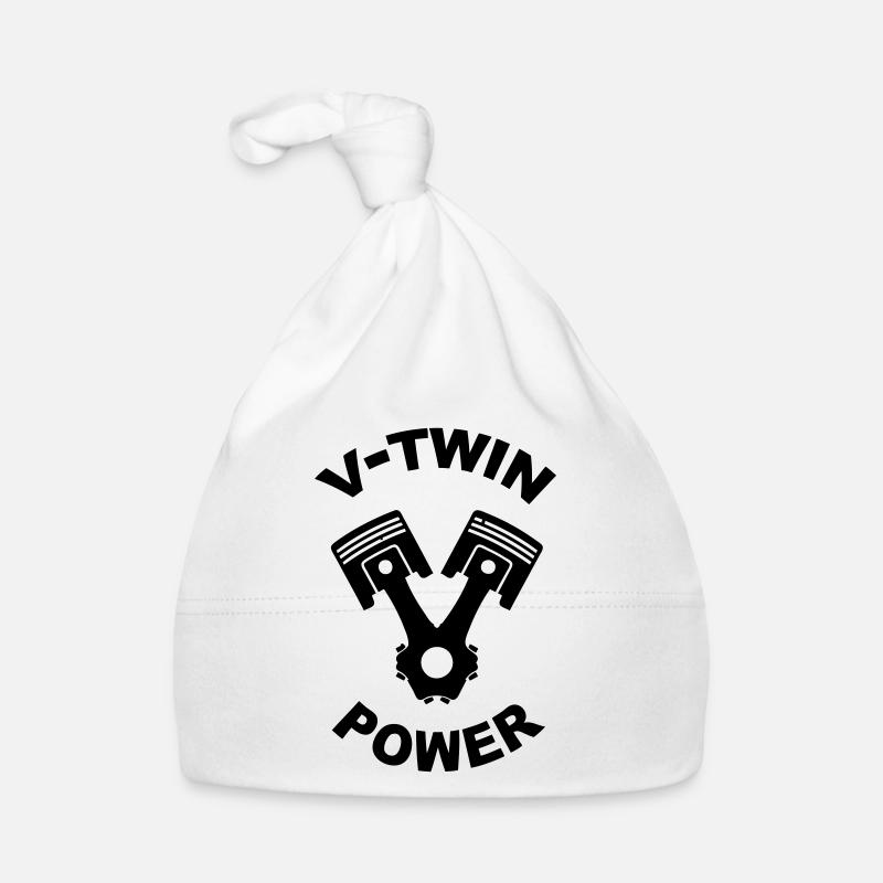v-twin power vector design Organic Baby Cap