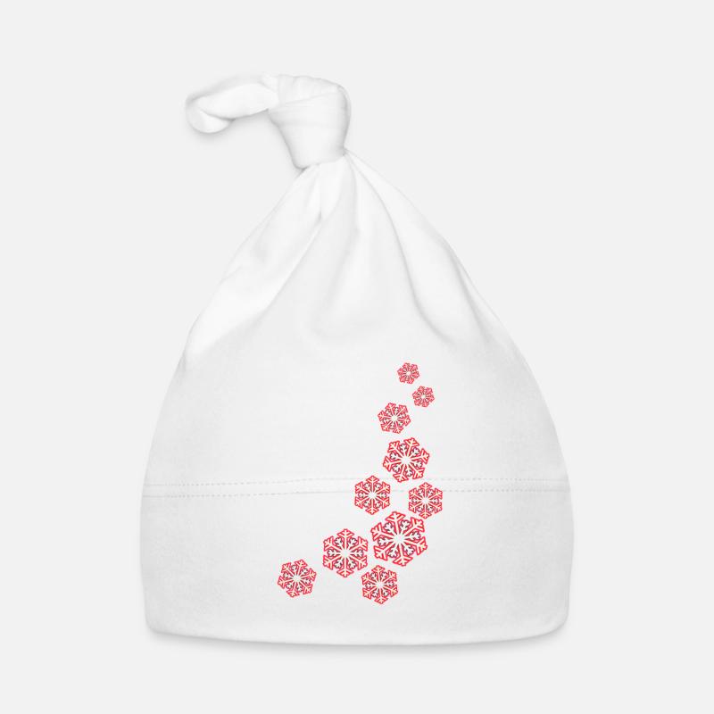 Schneeflocken Baby Bio-Mütze