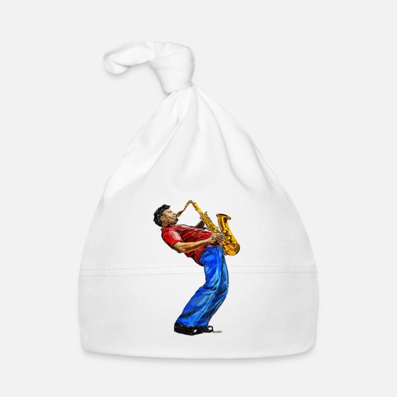 Saksofonist - Bonnet bio Bébé - blanc