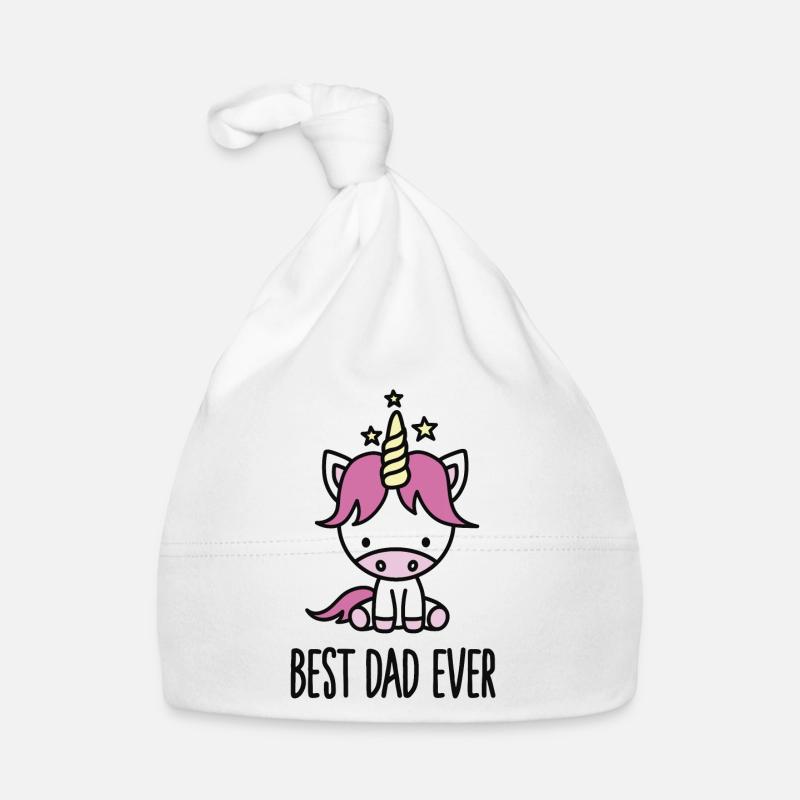 Best dad ever - cute unicorn Organic Baby Cap
