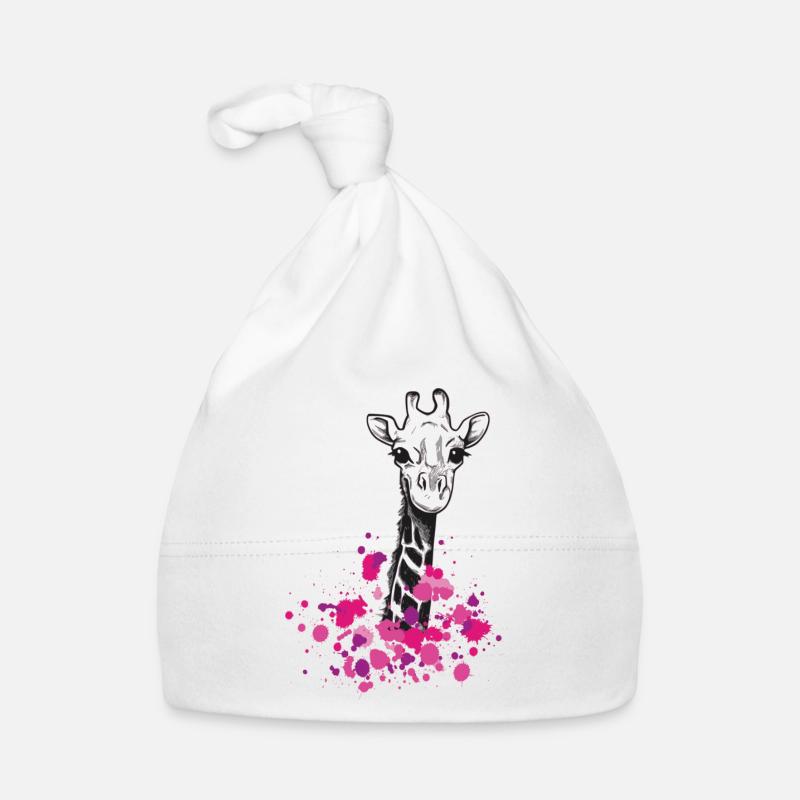Giraffenklekse - Bonnet bio Bébé - blanc