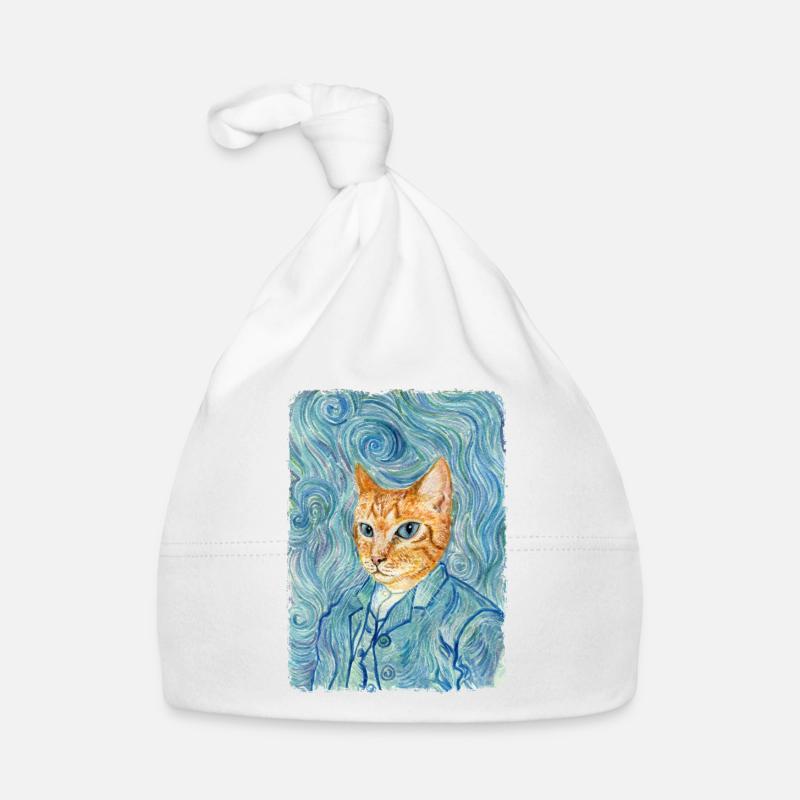Kätzchen van Gogh Baby Bio-Mütze