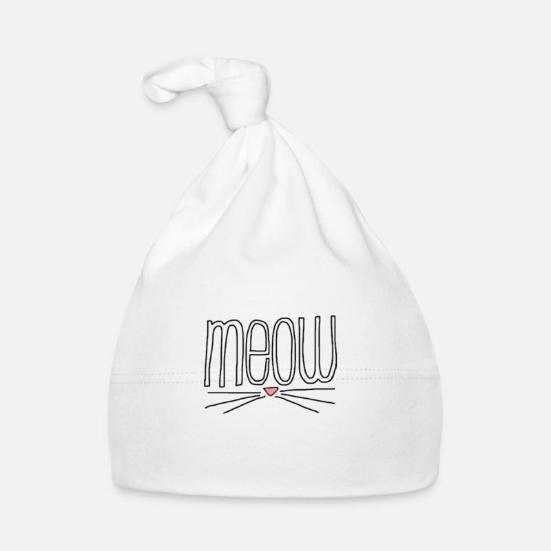 Meow cat face Organic Baby Cap