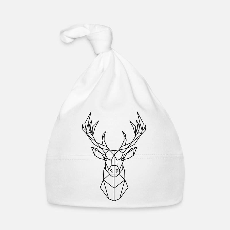 Cerf géometrique Bonnet bio Bébé