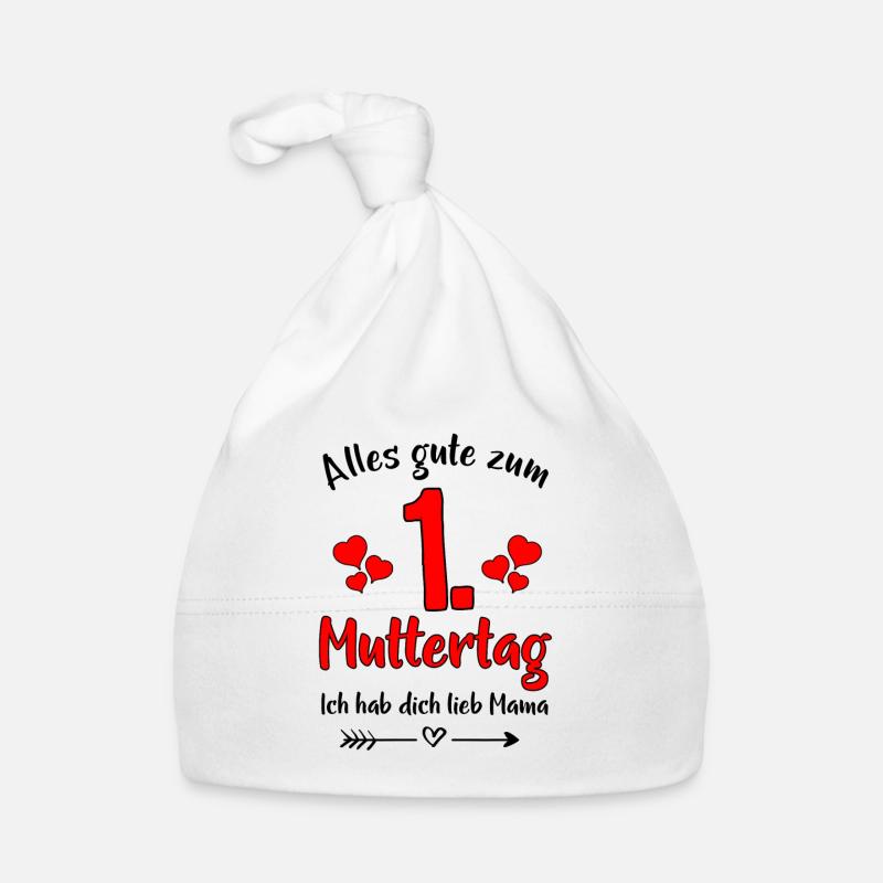 1. Muttertag Mama hab dich lieb Baby Bio-Mütze