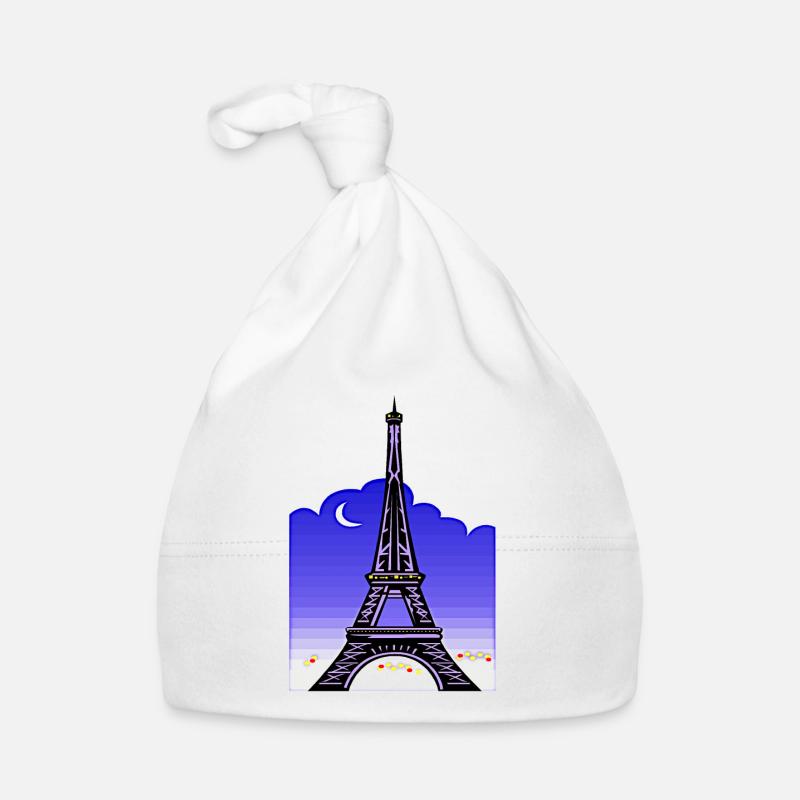 Eiffel Tower Organic Baby Cap